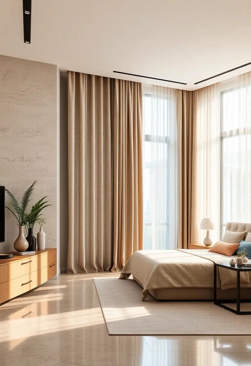 Metallic⁣ Thread Embroidered Drapes for a Touch of Glam