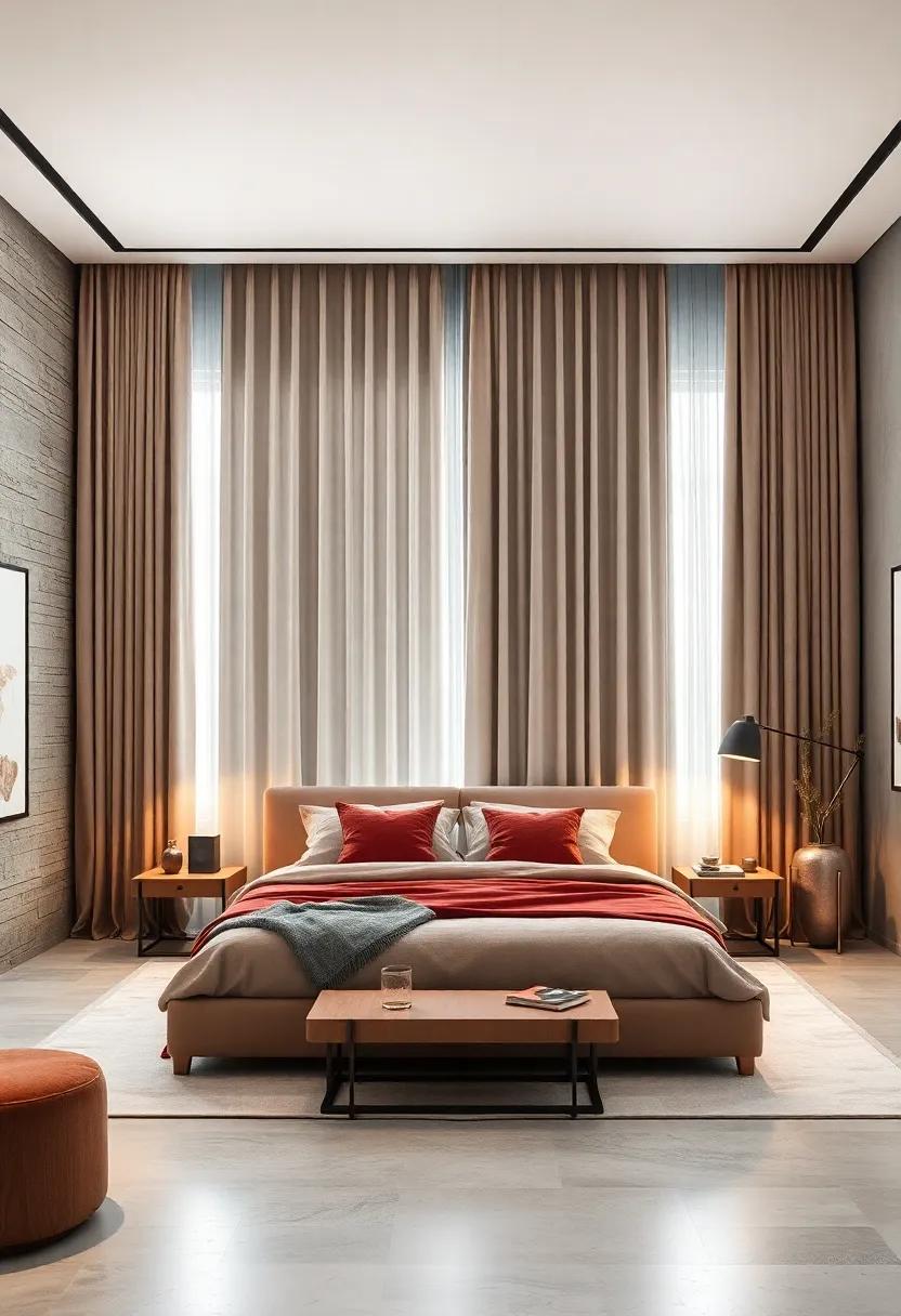 Minimalist floor-Length Curtains⁢ in Solid Colors