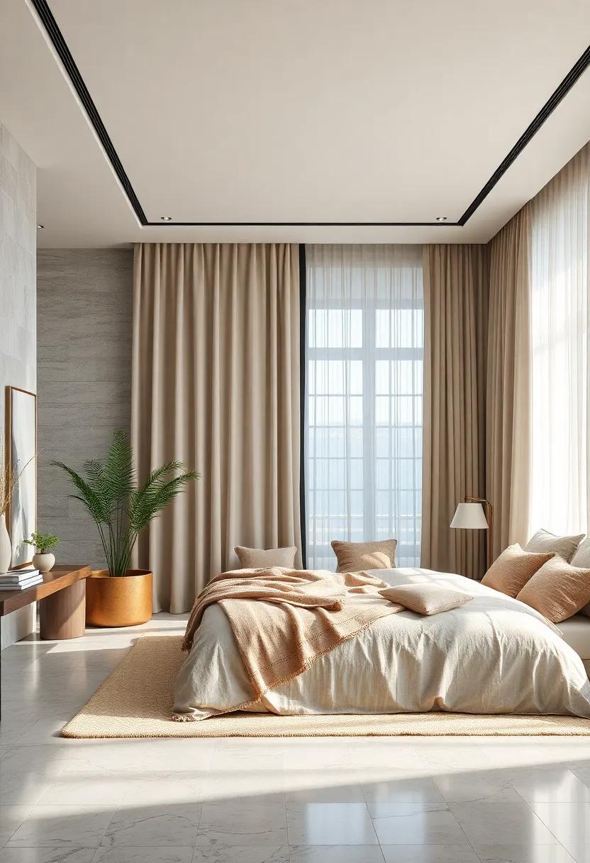 Textured Linen Curtains ‍with Fringe Detailing