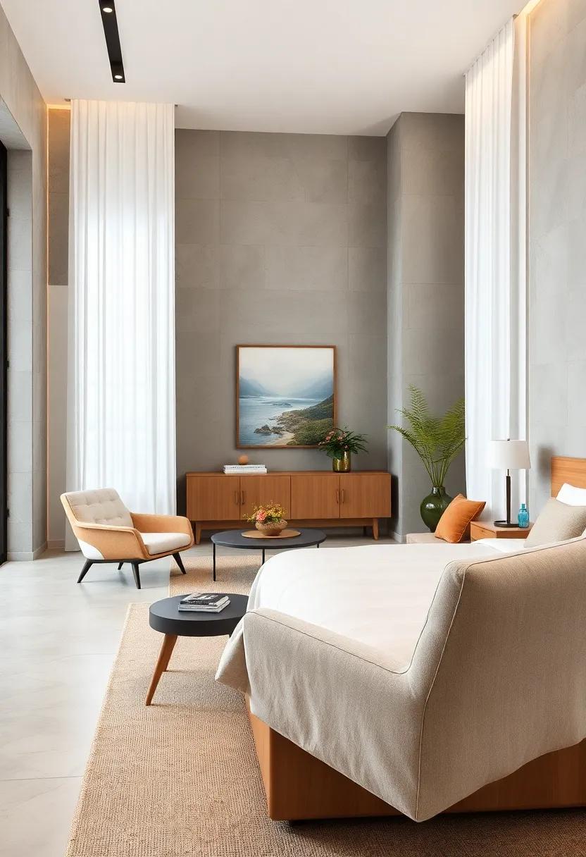 Mid-Century Modern Lounge Chair with⁣ Clean Lines