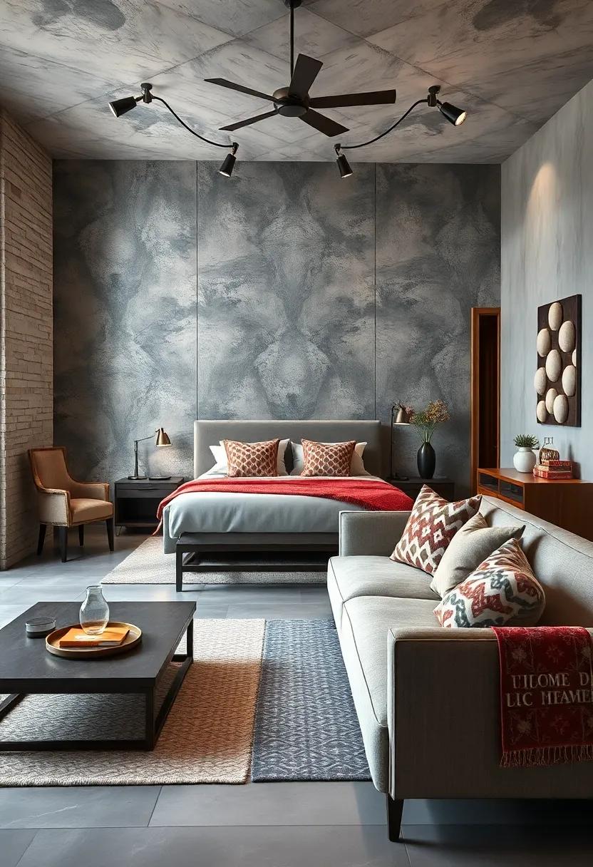 Small Sofa with patterned throws for a Pops of Personality