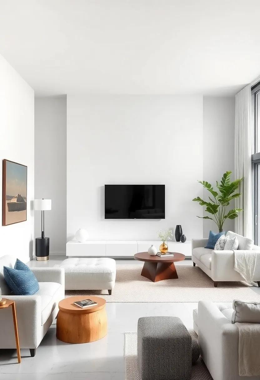 White⁤ on White Contrast: Choose a⁢ slightly off-white hue for‌ your ‍accent wall against pristine white surroundings to‌ create subtle depth⁢ and ⁢sophistication