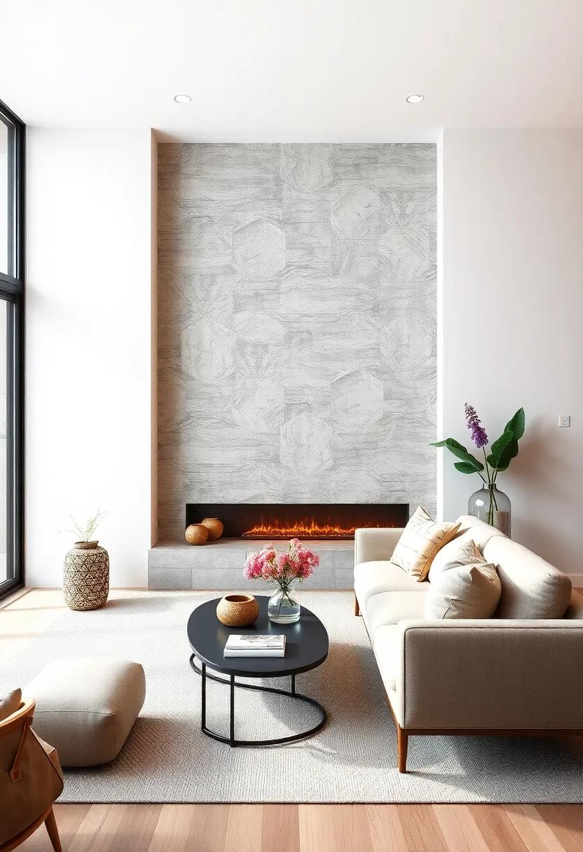 Minimalist⁣ Stone​ Accent: Install ‍sleek, ⁤thin stone⁣ tiles ‌in one shade for a ⁤refined and ⁤naturalistic​ yet minimalist wall‍ feature