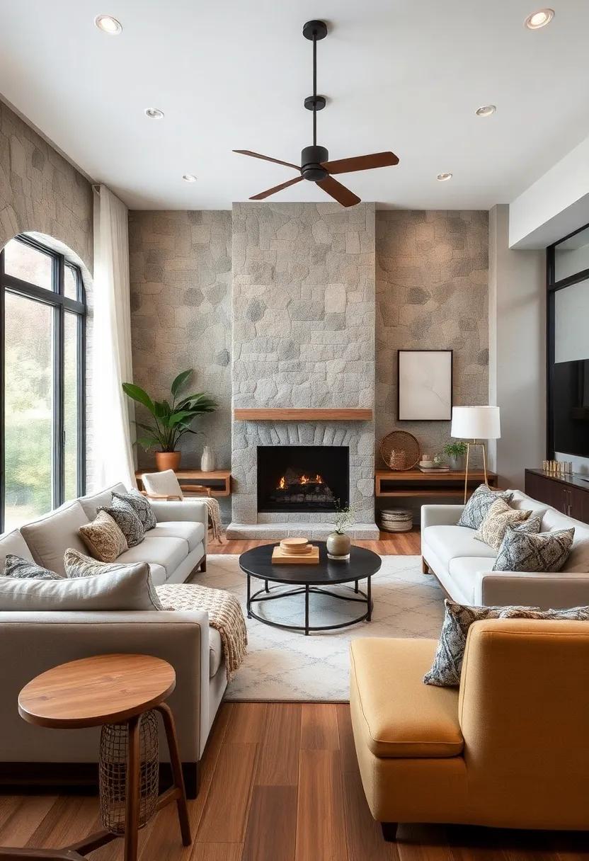 Incorporate Natural Stone Elements in Accent Walls or Flooring