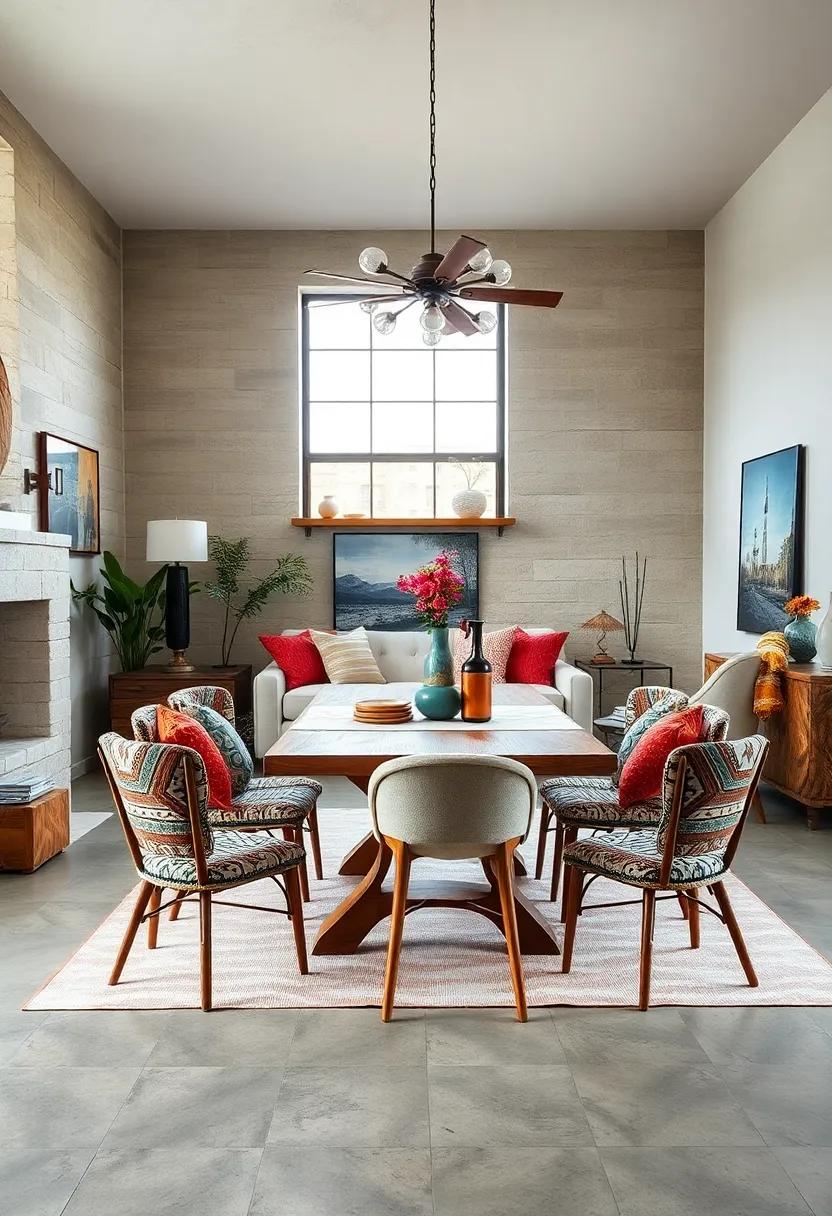 Blend Mix-Matched Chairs Around a Rustic Dining Table