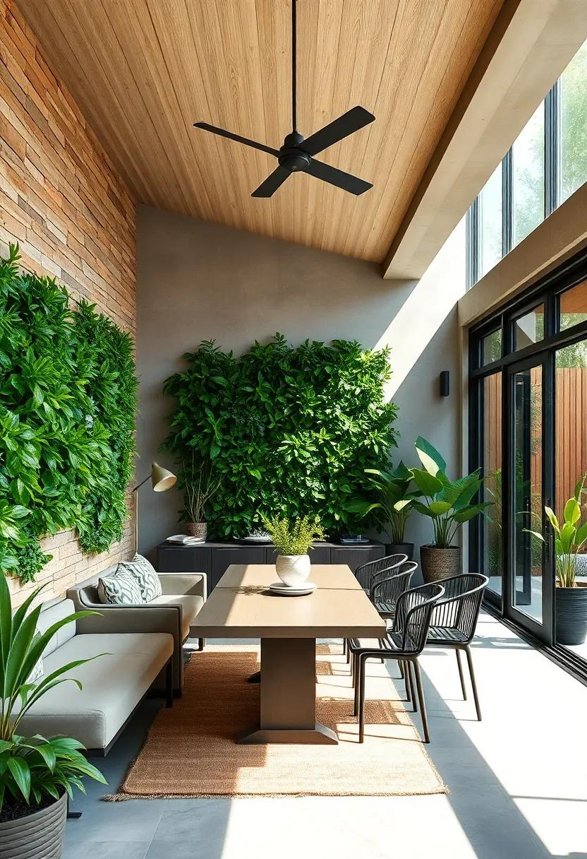 add a retractable awning over your outdoor dining spot to extend comfort and usability