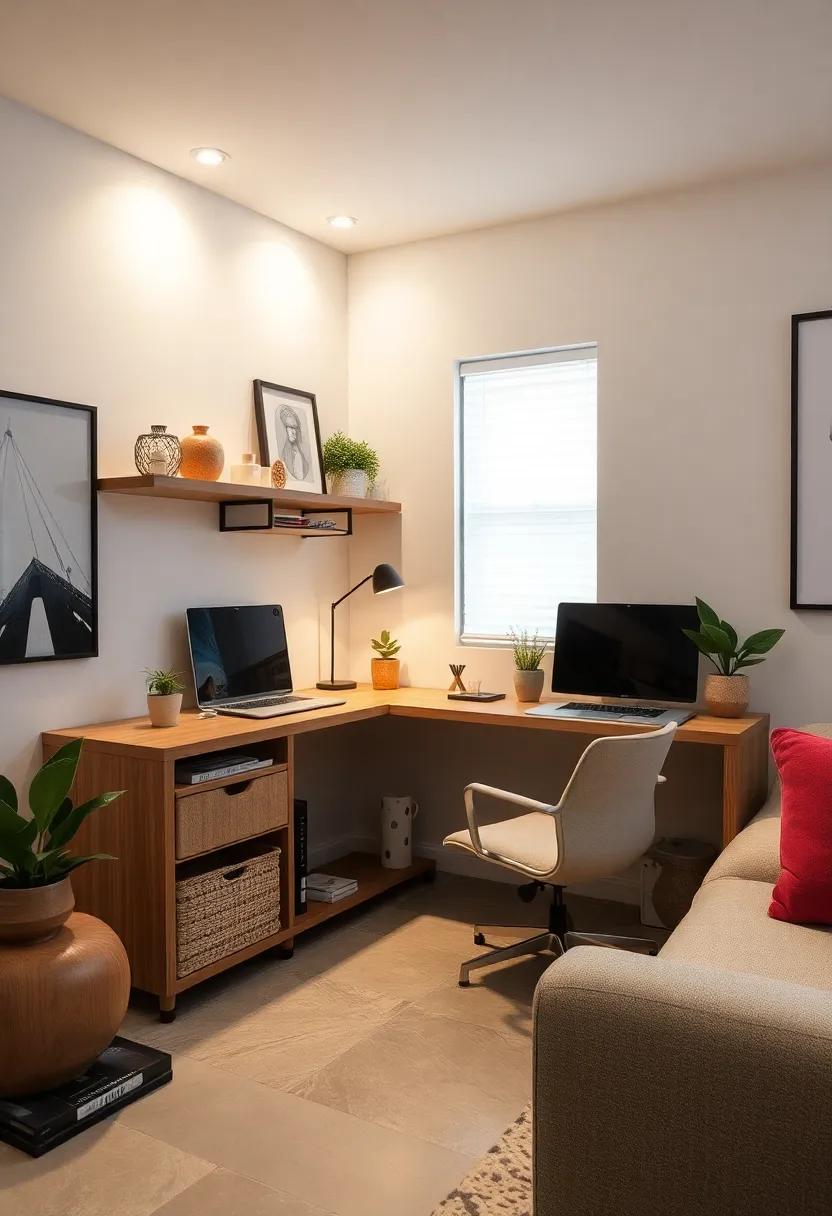 design a corner workstation with under-desk storage compartments tailored​ to fit your organizational needs