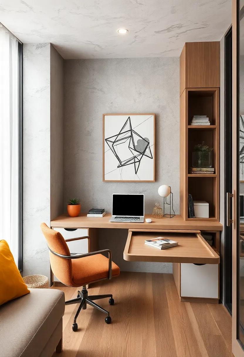 Install⁢ a desk with ⁢a sliding‌ keyboard tray that doubles as additional storage when retracted