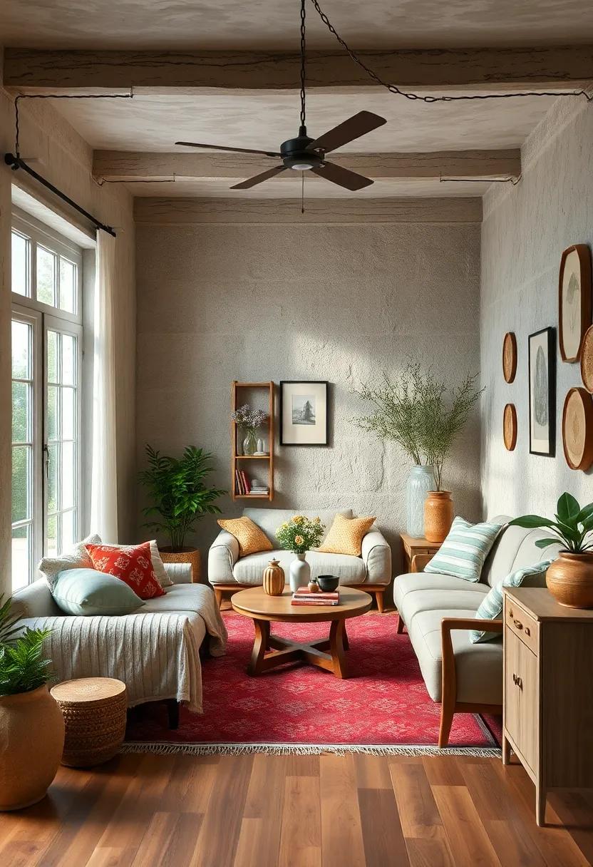 Cozy Cottage:⁣ Create warmth⁣ with soft textiles, vintage knickknacks, and inviting ‌color schemes