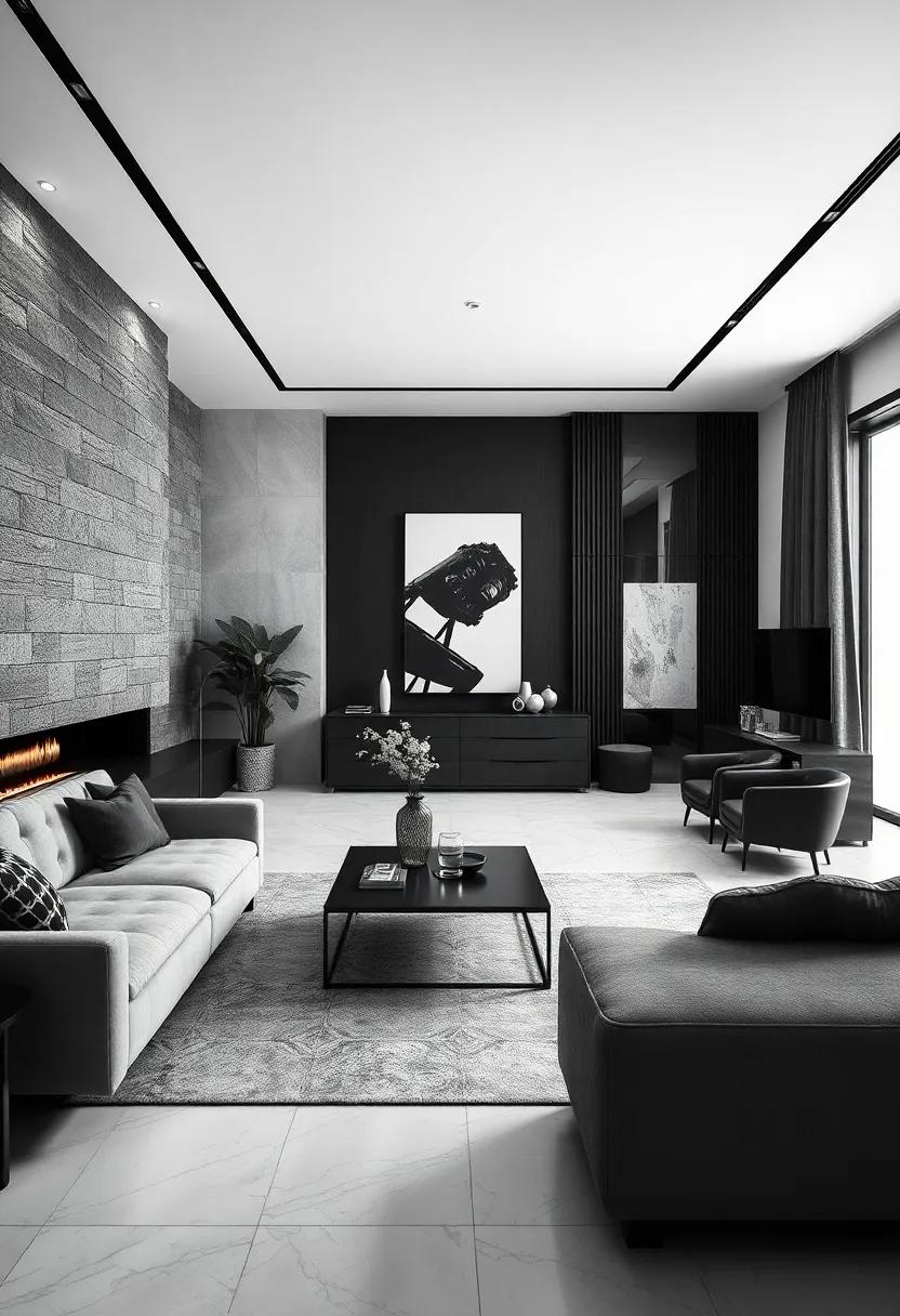 Monochrome Mood: Explore the power⁣ of black,​ white,⁣ and grayscale for a sophisticated ‌and dramatic effect