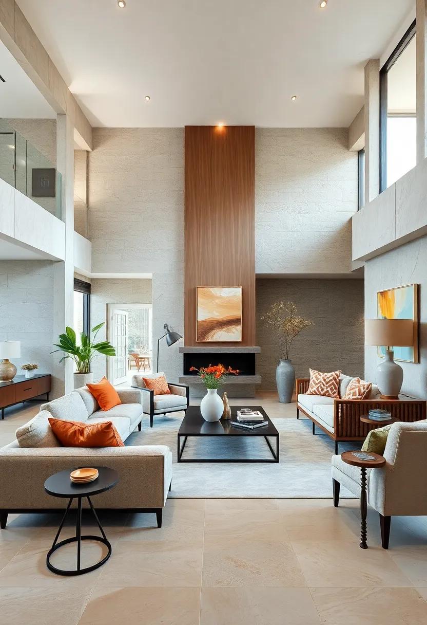 Emphasize open spaces and uncluttered layouts for ​an airy, sophisticated environment