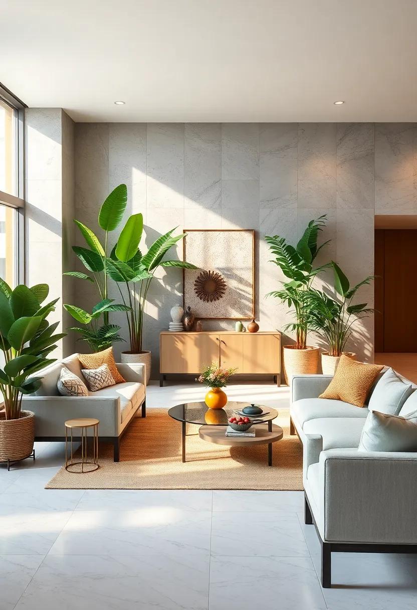 include lush indoor plants to bring‍ life​ and a natural elegance to interior spaces