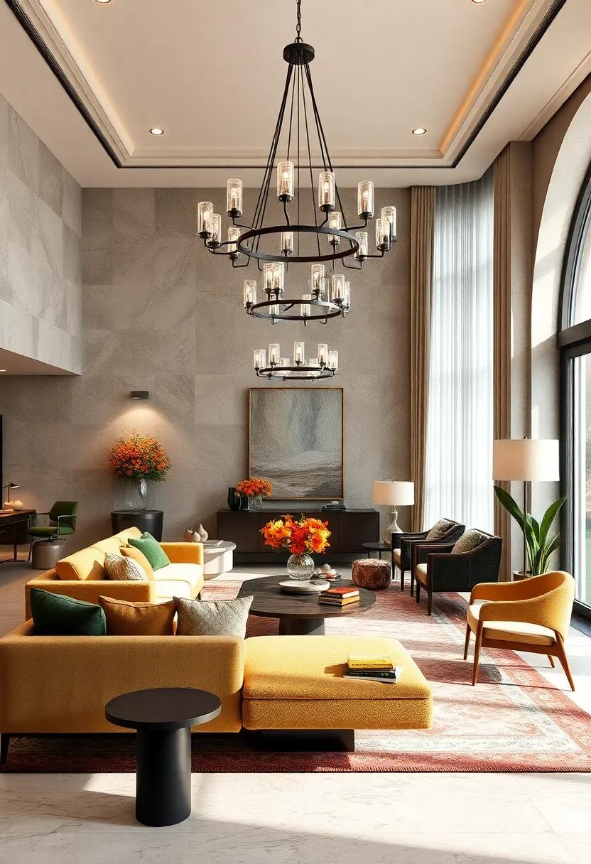 Integrate statement chandeliers that serve as a‌ centerpiece and elevate the room's grandeur