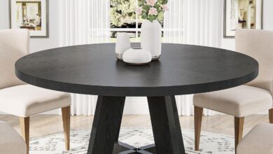 Why We Love the Tribesigns 47″ Round Farmhouse Dining Table