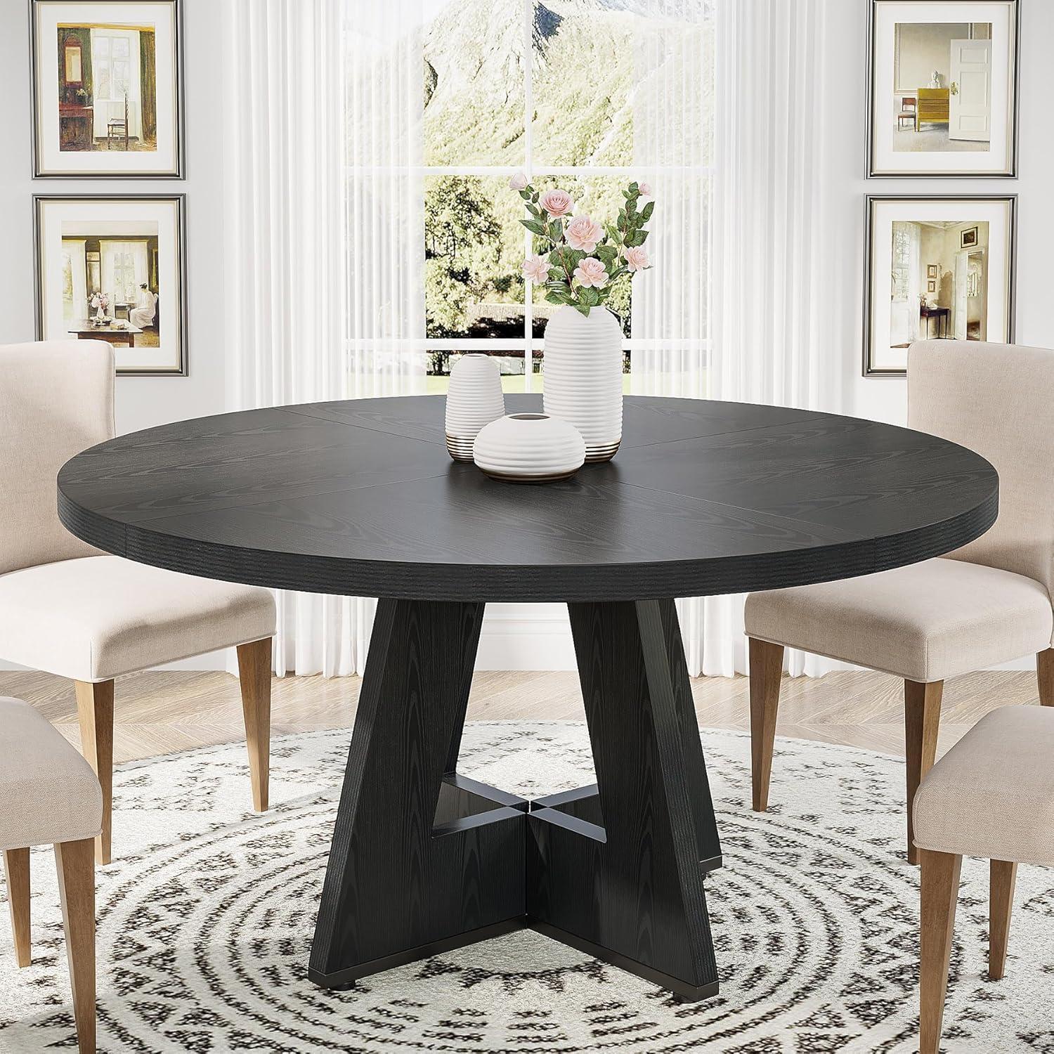 Why We Love the Tribesigns 47″ Round Farmhouse Dining Table