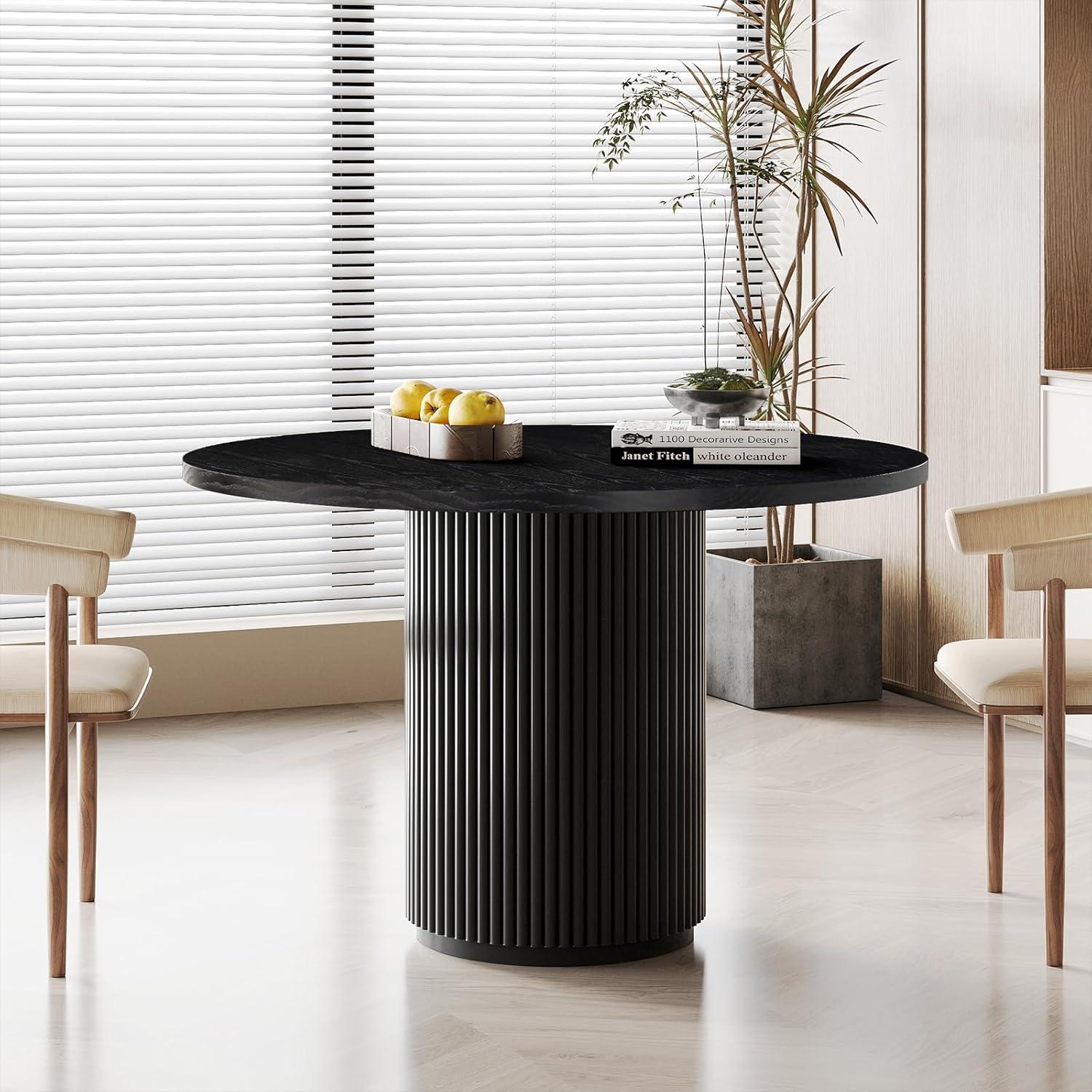 Why We Chose This Sturdy Black Round Dining Table for Our Home