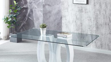 Why We Love the Knocbel Tempered Glass Dining Table’s Modern Charm