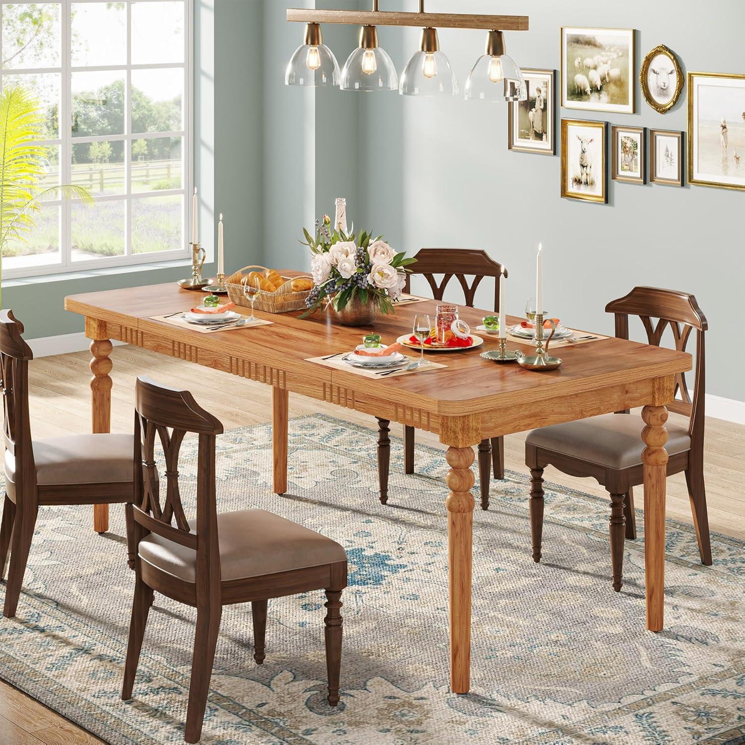 Why We Recommend the Tribesigns Farmhouse Dining Table for Us