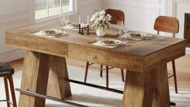How We Made the Most of the Tribesigns 63″ Rustic Dining Table