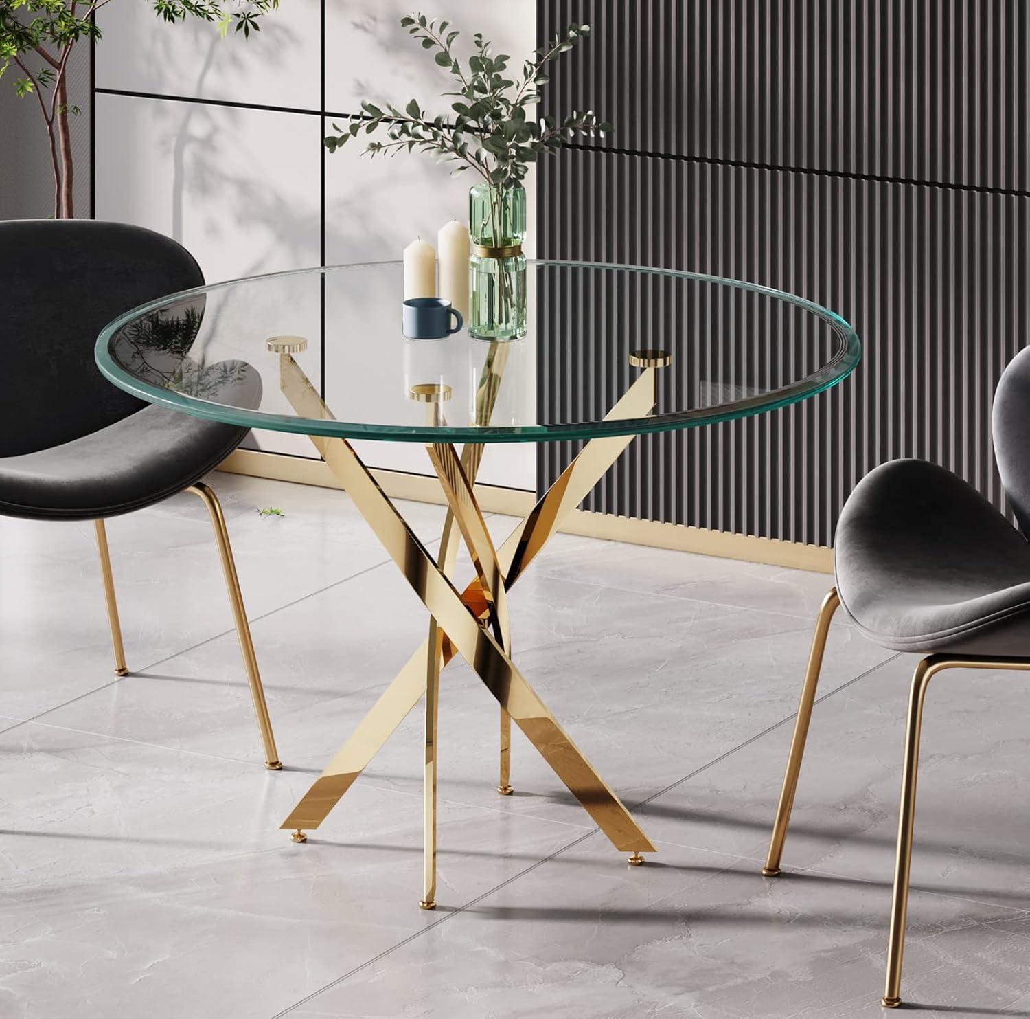 Our Take on the Sleek 36″ Glass Round Dining Table for Small Spaces