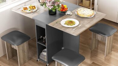 How We Made Space Work: Our Folding Dining Table Set Review