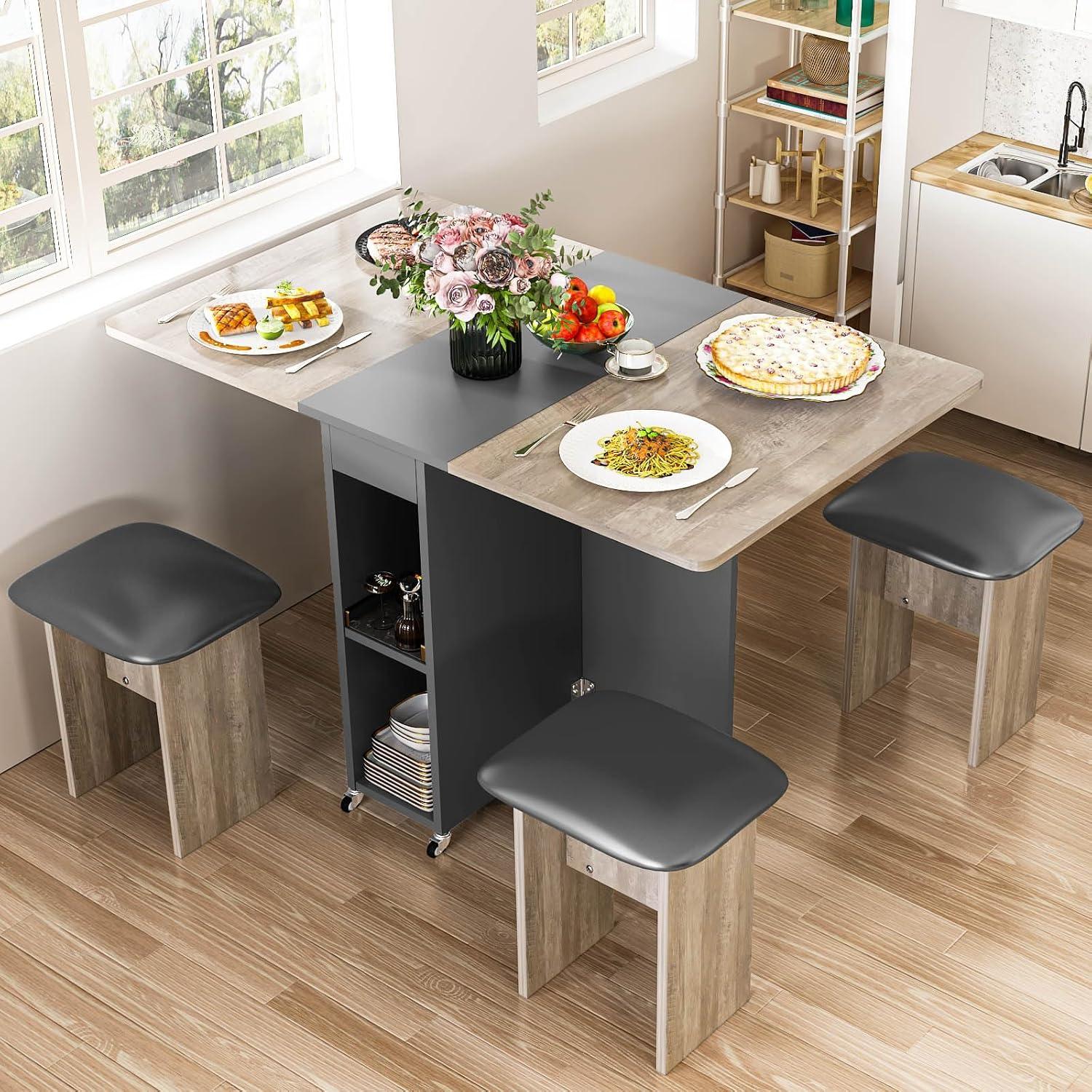 How We Made Space Work: Our Folding Dining Table Set Review