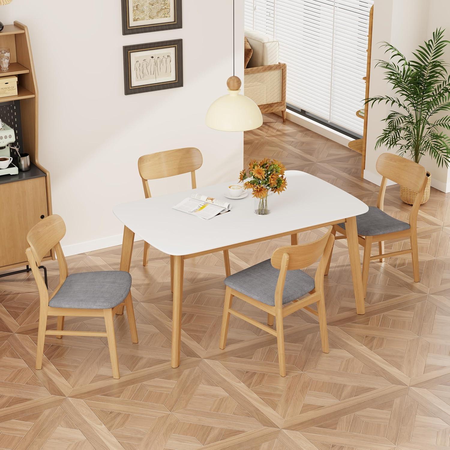 Why We Love Our 5pcs White Oak Dining Set for Cozy Spaces