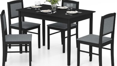 Why We Love the Tangkula Farmhouse Dining Set for Our Home