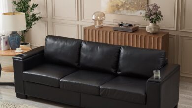 Why We Love Our 93.7″ Black PU Leather Sofa with Storage