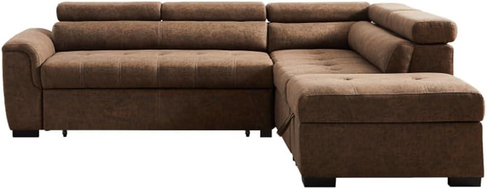 Why We Love This Spacious Suede Sectional Sofa Bed for Families