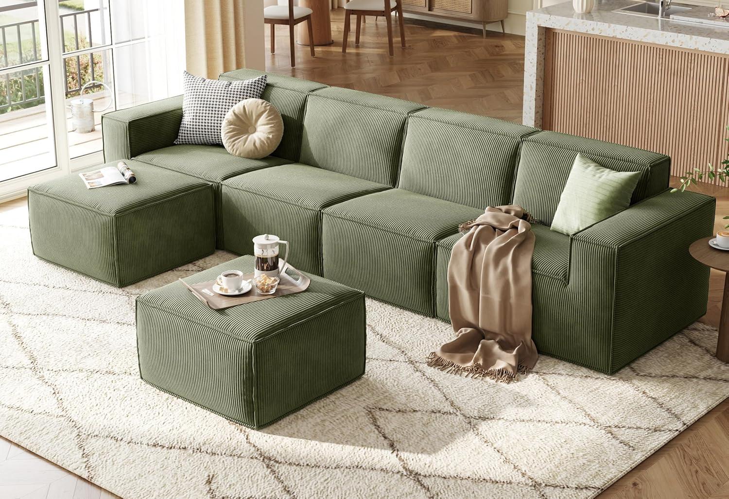 Our Honest Take on the LINSY HOME Modular Green Sectional Sofa