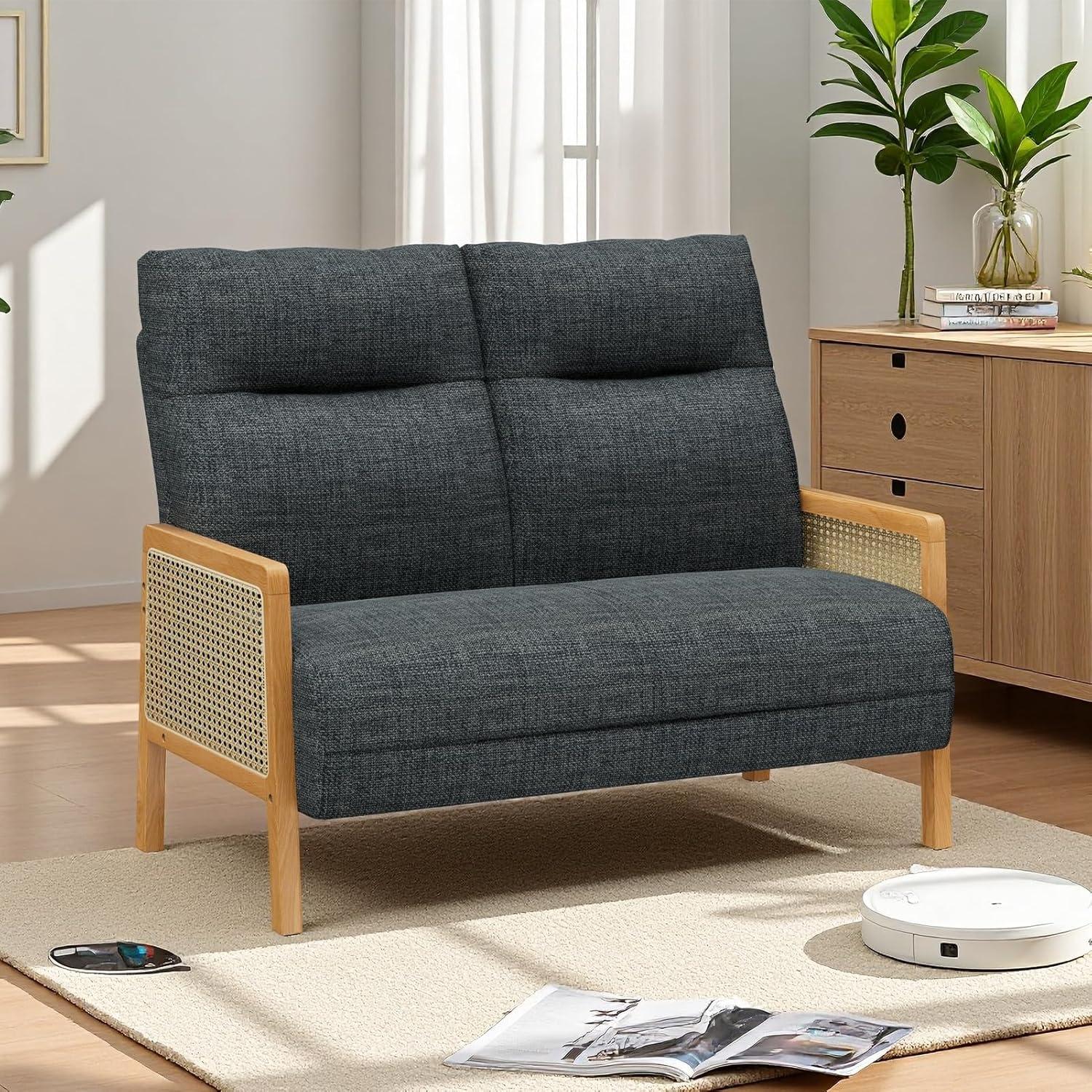 Our Take on the Loveseat with Rattan Arms: Stylish & Space-Savvy