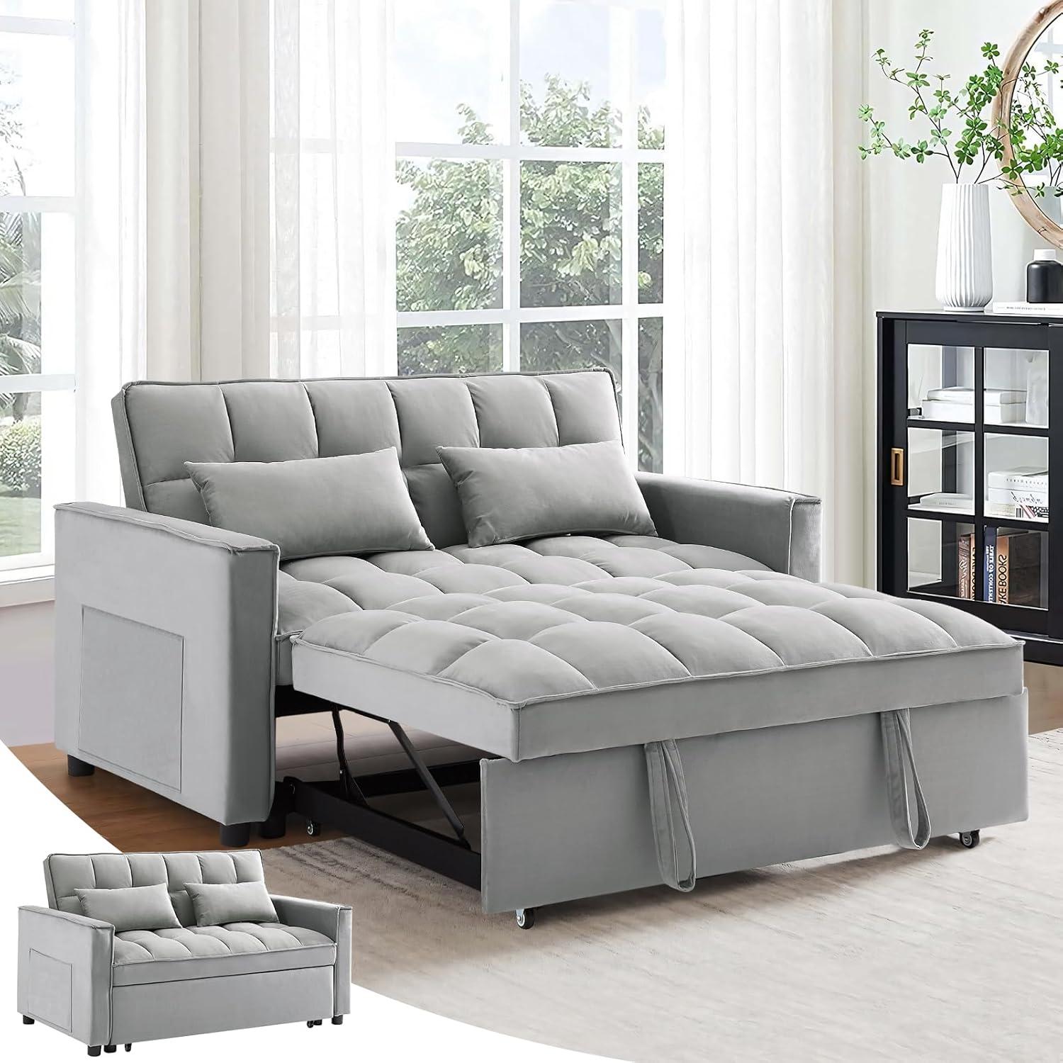 Why We Love the Antetek 3-in-1 Velvet Sleeper Sofa Bed