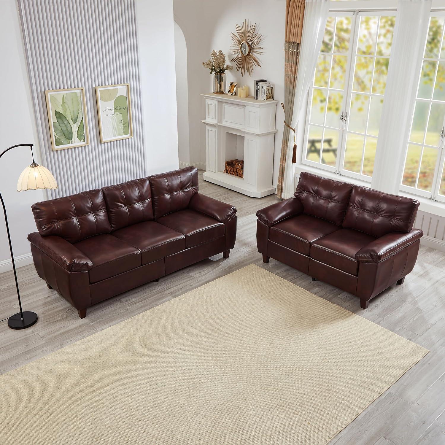 Our Take on the Stylish PU Leather Sofa Set with Hidden Storage
