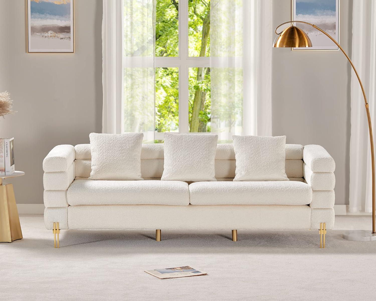 Our Take on the AMERLIFE Oversized White Bouclé Sofa: Comfort Meets Style