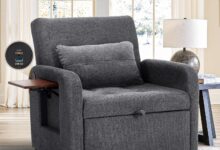 Our Review: Versatile Convertible Sleeper Chair with USB & Table