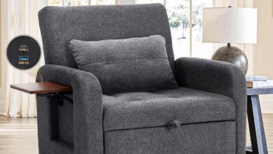 Our Review: Versatile Convertible Sleeper Chair with USB & Table