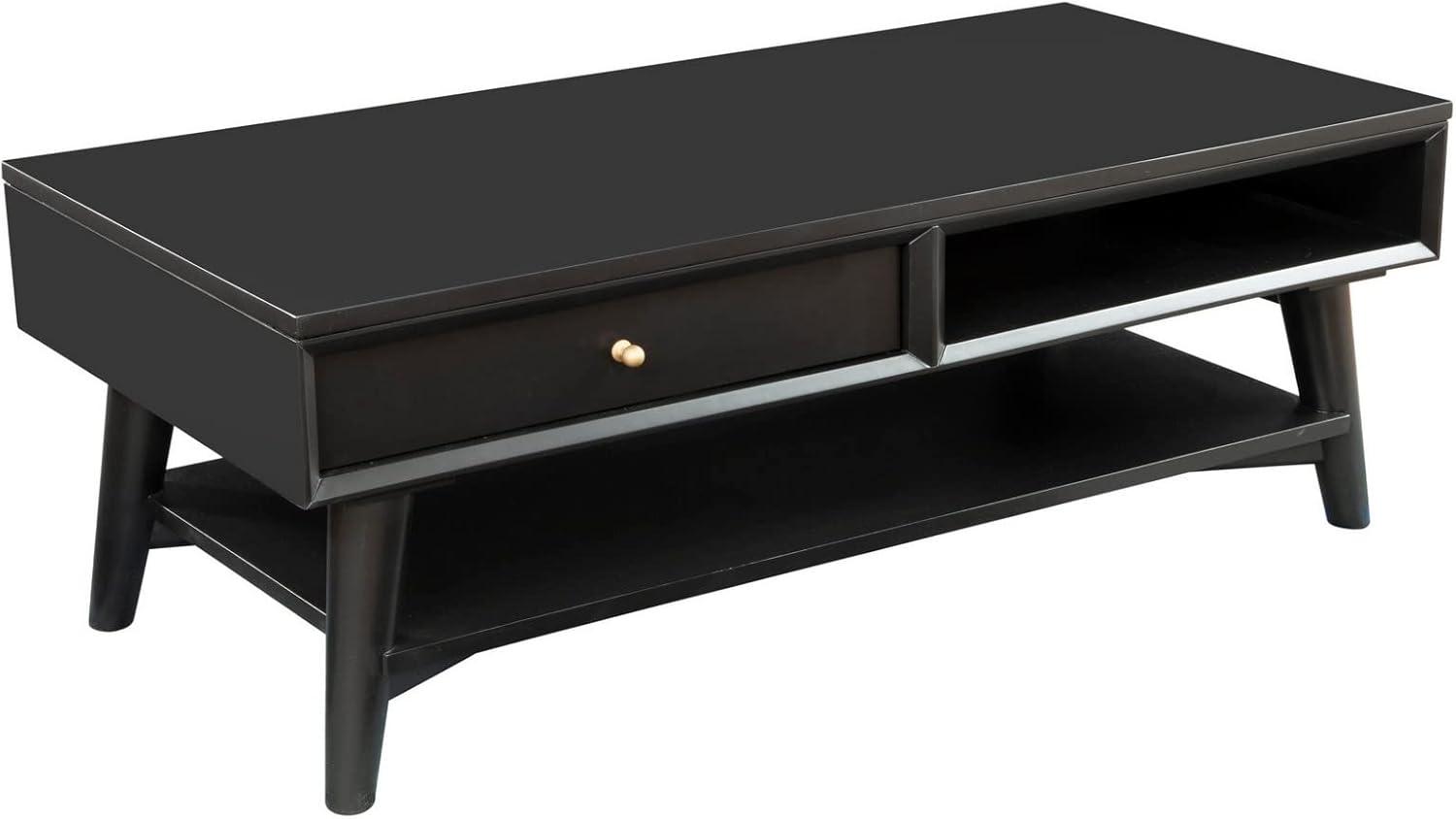 Why We Loved the Benjara Black Coffee Table with Drawer & Shelf