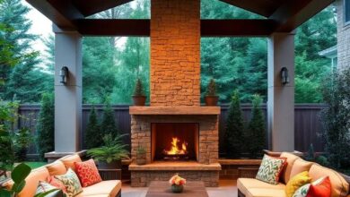 25 Stunning Patio Designs with Outdoor Fireplaces to Elevate Your Backyard Space