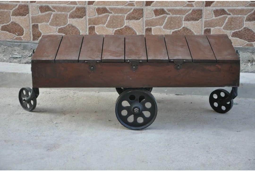 Our Take on the Rustic Indian Hand-Carved Industrial Coffee Table