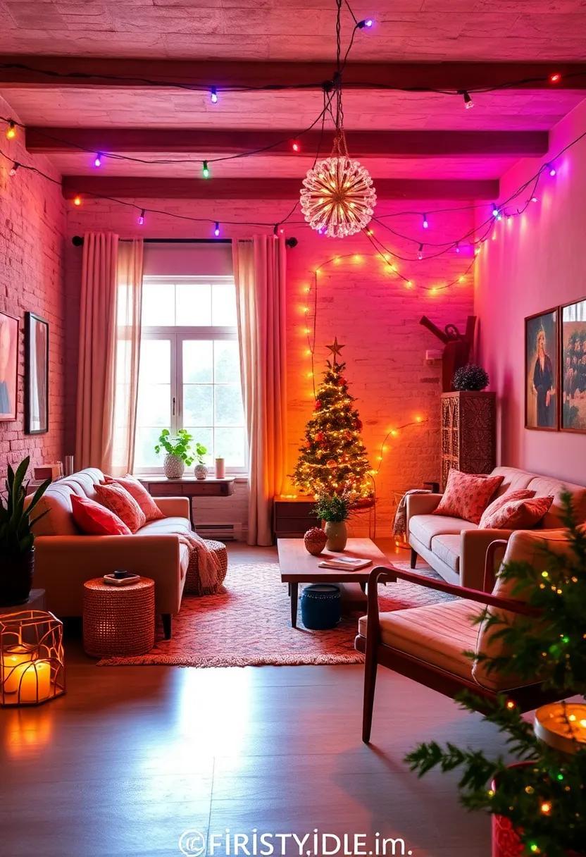 23 Festive Ways to Brighten Your Home with Holiday-Inspired Colorful String Lights