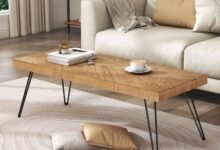 Why We Love Our Modern Wood Coffee Table with Chevron Charm