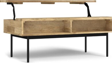 How We Love the SIMPLIHOME Reeves Lift-Top Coffee Table’s Style & Storage