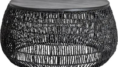 Why We Love the Bloomingville Black Seagrass Coffee Table