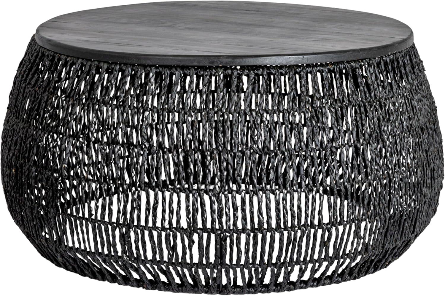 Why We Love the Bloomingville Black Seagrass Coffee Table