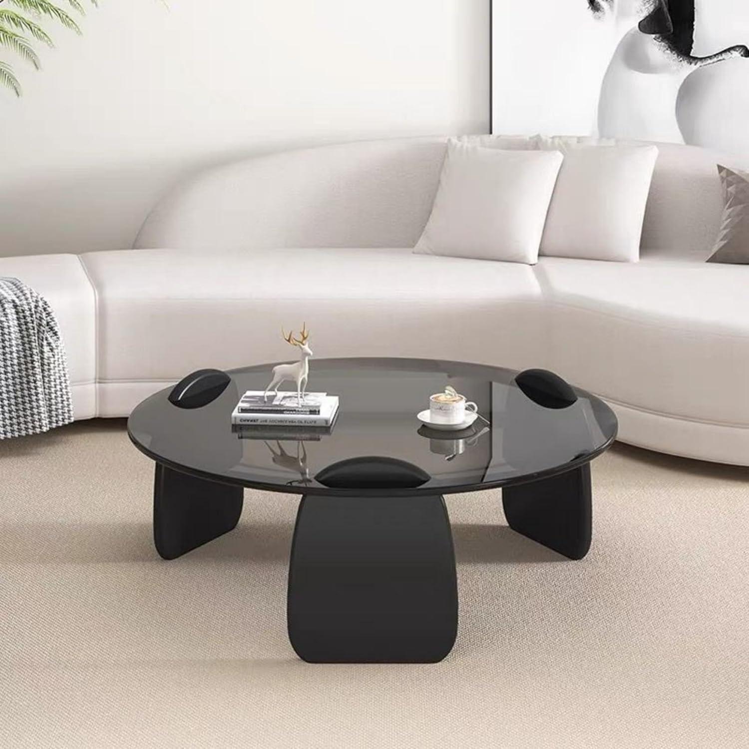 Why We Love the EASYSOUL Modern Round Glass Coffee Table