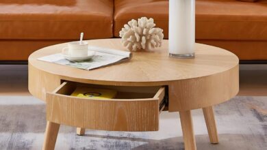 Our Honest Take: Sturdy Round Wood Coffee Table with Drawer