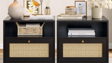 Our Honest Take on Angel Sar’s Boho Rattan Nightstand Set
