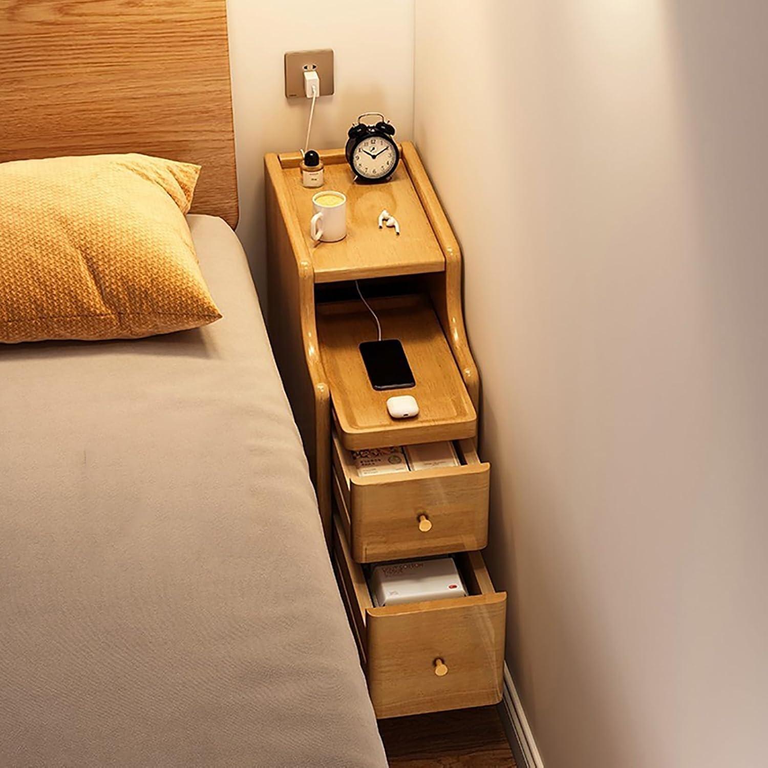 How We Transformed Our Small Space with This Narrow Solid Wood Nightstand