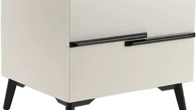 Our Take on the Sleek White Nightstand with Staggered Handles